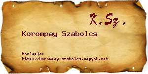 Korompay Szabolcs névjegykártya