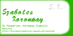 szabolcs korompay business card